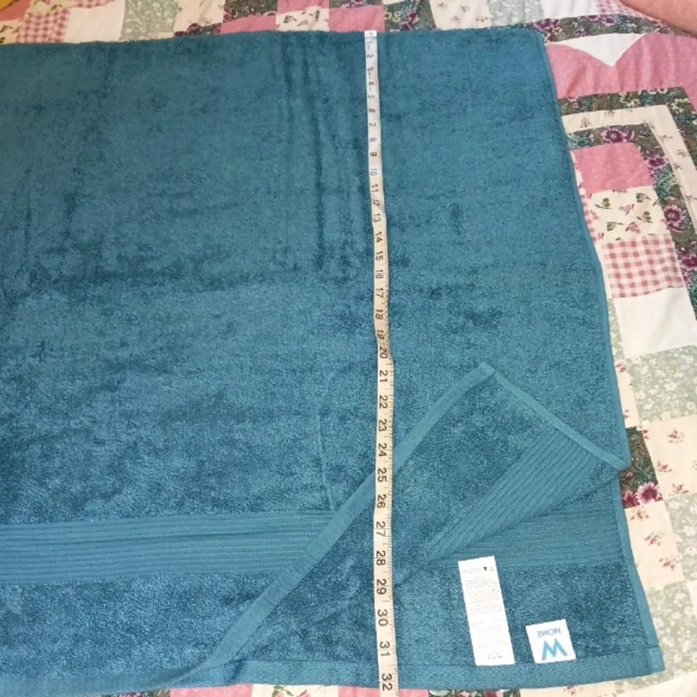 W Home Bamboo Spa Oversized Bath Towel/Sheet Teal